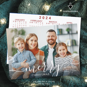 FROHE WEIHNACHTEN Schrift Foto-Overlay 2024 Kalend