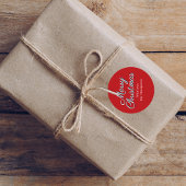 Frohe Weihnachten Schrift individuell Runder Aufkleber