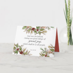 Frohe Weihnachten Schrift Luke Stechpalme Botanisc Karte