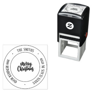 Frohe Weihnachten Schrift Rücksendeadresse Stempel