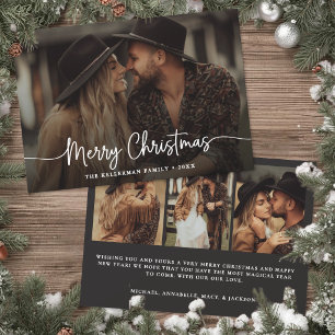 Frohe Weihnachten Schrift Rustikal Elegante Foto