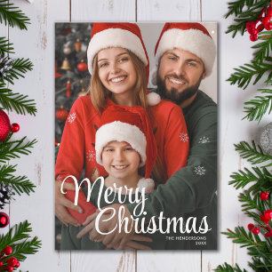 Frohe Weihnachten Schrift Text Überlagerung Famili