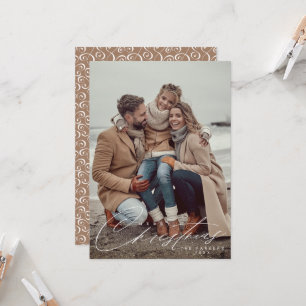 Frohe Weihnachten Schrift Urlaubsfotokarte Einladung