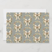 Frohe Weihnachten Schrift Wasserfarbe Kranz Golden (Rückseite)