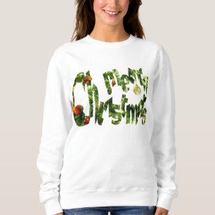 Frohe Weihnachten Schriftart Dekorationen Sweatshirt