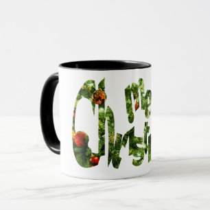 Frohe Weihnachten Schriftart Dekorationen Tasse