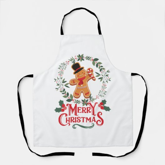 Frohe Weihnachten Schürze (Vorderseite)