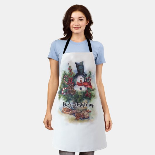 Frohe Weihnachten Schürze (Getragen)