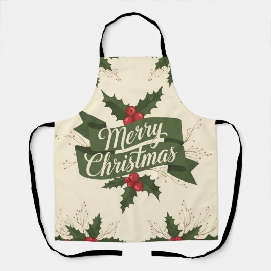 Frohe Weihnachten Schürze (Vorderseite)