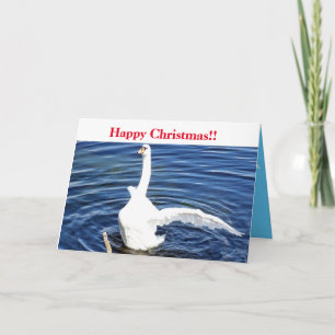 Frohe Weihnachten Schwan Karte