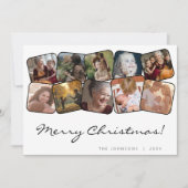 Frohe Weihnachten Schwarz 10 Foto Collage (Vorderseite)