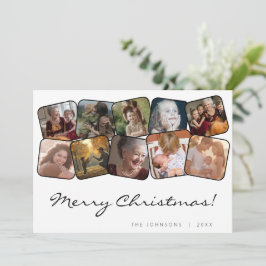 Frohe Weihnachten Schwarz 10 Foto Collage