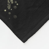 Frohe Weihnachten schwarz Fleece Blanket (Ecke)