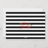 Frohe Weihnachten Schwarz Modernes Script Holiday  (Rückseite)