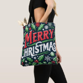 Frohe Weihnachten Schwarz Tasche (Von Nahem)