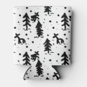 Frohe Weihnachten! Schwarz und Weiß Dosenkühler (Vorderseite)