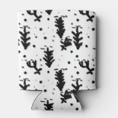 Frohe Weihnachten! Schwarz und Weiß Dosenkühler (Rückseite)