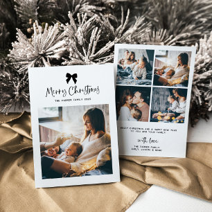 Frohe Weihnachten Schwarz-Weiß-Bogen mit Foto