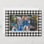 Frohe Weihnachten Schwarz-weiß Buffalo Kariertes F (Vorderseite)