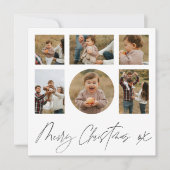 Frohe Weihnachten Schwarz & Weiß Foto Collage (Vorderseite)