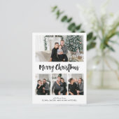 Frohe Weihnachten | Schwarz-Weiß-Foto-Gitter (Stehend Vorderseite)