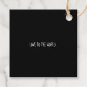 Frohe Weihnachten Schwarz & Weiß Geschenktafel Geschenkanhänger (Rückseite)