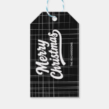 Frohe Weihnachten Schwarz-Weiß-Leinen-Stil