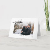 Frohe Weihnachten Schwarz-weiß Minimal Card (Vorderseite)