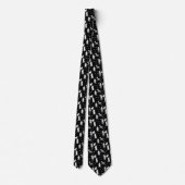 Frohe Weihnachten! Schwarz-Weiß-Neck-Tie Krawatte (Rückseite)