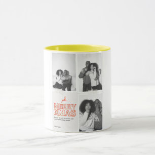 Frohe Weihnachten Schwarz & Weiß Paartasse Tasse