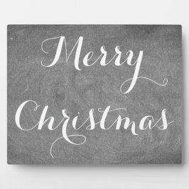 Frohe Weihnachten Schwarz-weiße Chalkboard Blackbo Fotoplatte