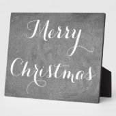 Frohe Weihnachten Schwarz-weiße Chalkboard Blackbo Fotoplatte (Seite)