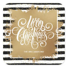 Frohe Weihnachten Schwarz-weiße Streifen