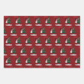 Frohe Weihnachten Schwarze Amerikanerin Geschenkpapier Set (Vorderseite 2)