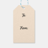 Frohe Weihnachten, schwarze Frau, heller Pullover Geschenkanhänger (Rückseite)