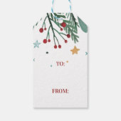 Frohe Weihnachten, schwarze Frau, rote Weihnachtsm Geschenkanhänger (Rückseite)