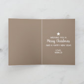 Frohe Weihnachten! Schwarze Frau, Weihnachtsmannmü Karte (Innenseite)