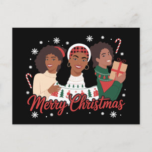Frohe Weihnachten Schwarze Königin Mädchen Afrikan