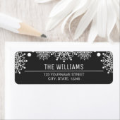 Frohe Weihnachten | Schwarze und weiße Schneeflock (Insitu)