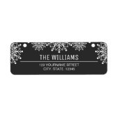 Frohe Weihnachten | Schwarze und weiße Schneeflock (Vorne)