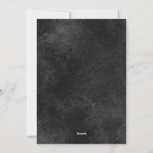 Frohe Weihnachten Schwarze Wasserfarbe Modernes Fo (Rückseite)