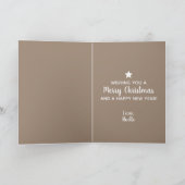 Frohe Weihnachten! Schwarze Weihnachtsmannmütze We Karte (Innenseite)