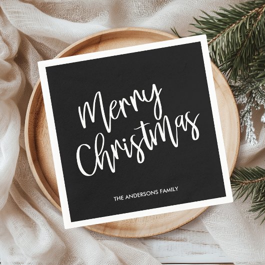Frohe Weihnachten Schwarzer Feiertag Serviette