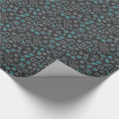 Frohe Weihnachten Schwarzer Ozean Grün Weihnachtsz Geschenkpapier (Ecke)