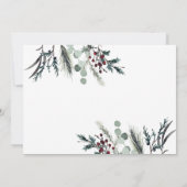 Frohe Weihnachten Schwarzer Winter botanisches Fot (Rückseite)