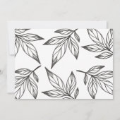 Frohe Weihnachten Schwarzes Botanisches Foto Einladung (Rückseite)