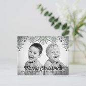 Frohe Weihnachten | Schwarzes Foto (Stehend Vorderseite)