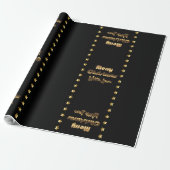 Frohe Weihnachten Schwarzes Gold Braun Elegante St Geschenkpapier (Ungerollt)