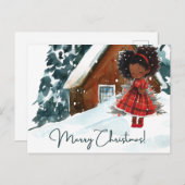 Frohe Weihnachten Schwarzes Mädchen Melanin Girls (Vorne/Hinten)