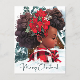 Frohe Weihnachten Schwarzes Mädchen Melanin Girls 